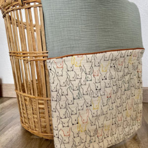 Plaid bébé en gaze de coton